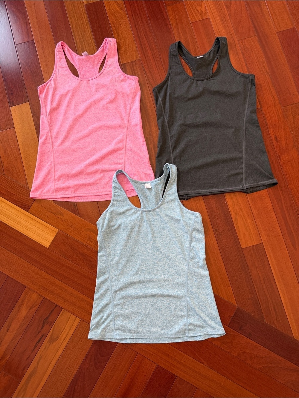 Everyday Racerback Tank - Pink, Black, Light Blue